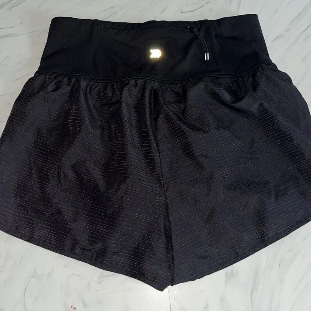 All in motion black running sport shorts s high waist zipper pocket - Picture 5 of 5